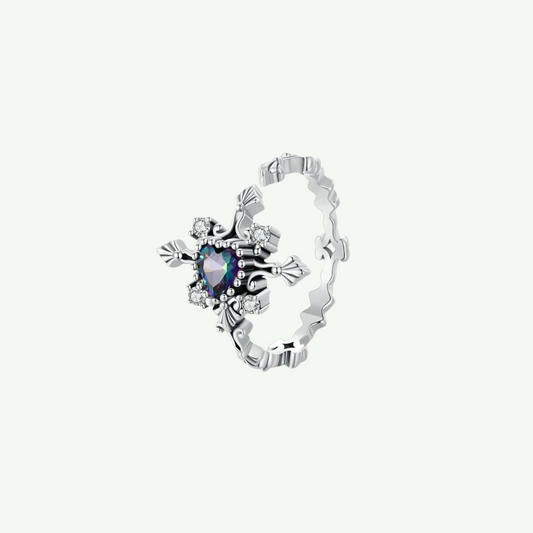 Celestial Heart Cross Ring