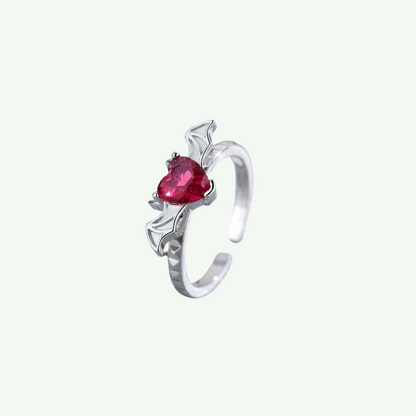 Eternal Bloodstone Bat Ring