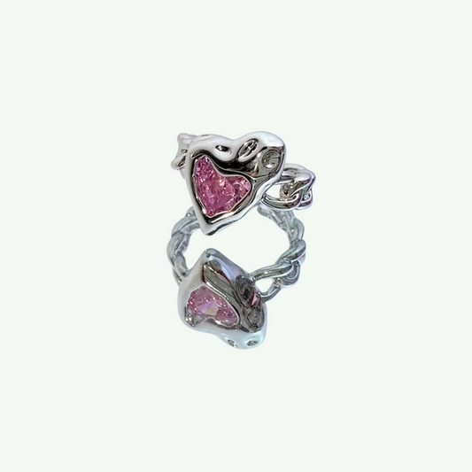 Twisted Heart Glow Ring